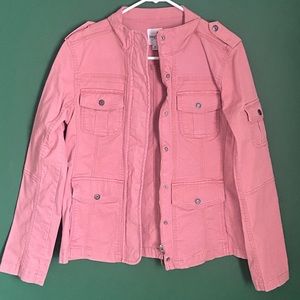 Pink denim jacket